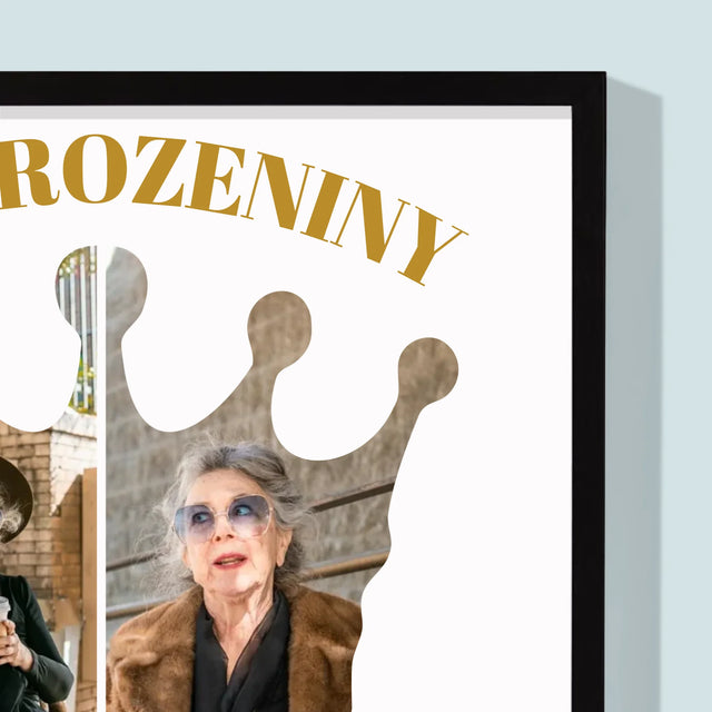 Tvar Z Fotek: 70. Narozeniny Královna - Tisk V Rámečku