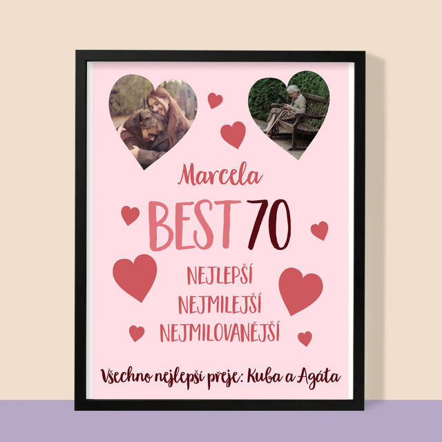 Fotokoláž: Best 70 - Tisk V Rámečku