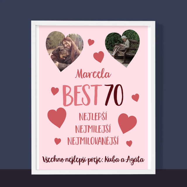 Fotokoláž: Best 70 - Tisk V Rámečku