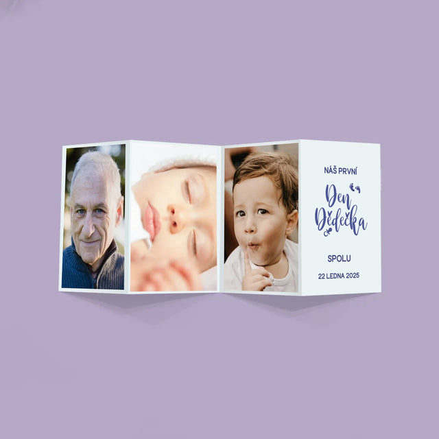 Fotokoláž: První Den Dědečka - Velká Harmonika Z Fotografií