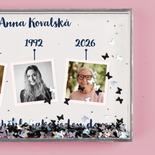 Fotokoláž: 60 Let Uběhlo Jako Jeden Den - Sněžící Fotorámeček