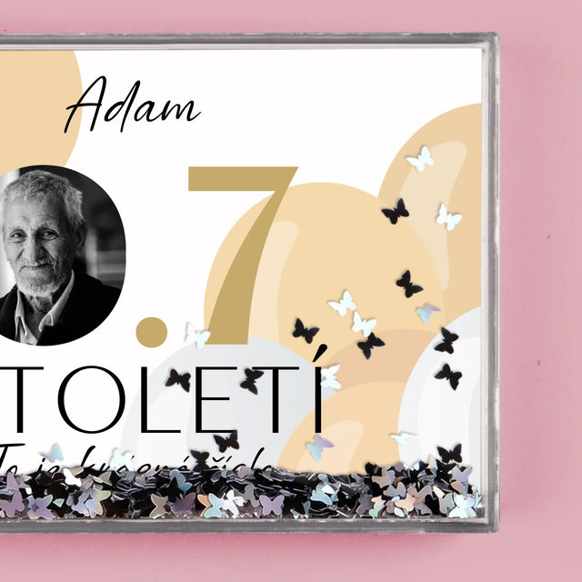 Fotka S Textem: 0,7 Století - Sněžící Fotorámeček