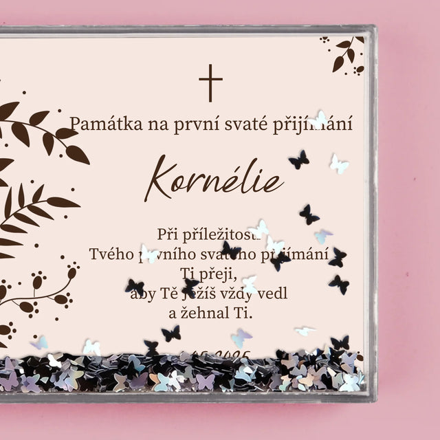 Fotka S Textem: První Svaté Přijímání Listy - Sněžící Fotorámeček