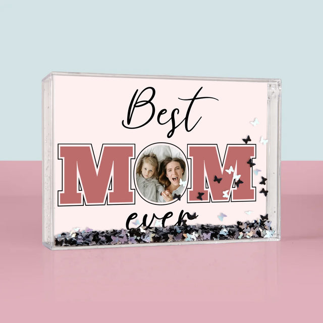 Fotokoláž: Best Mom Ever - Sněžící Fotorámeček