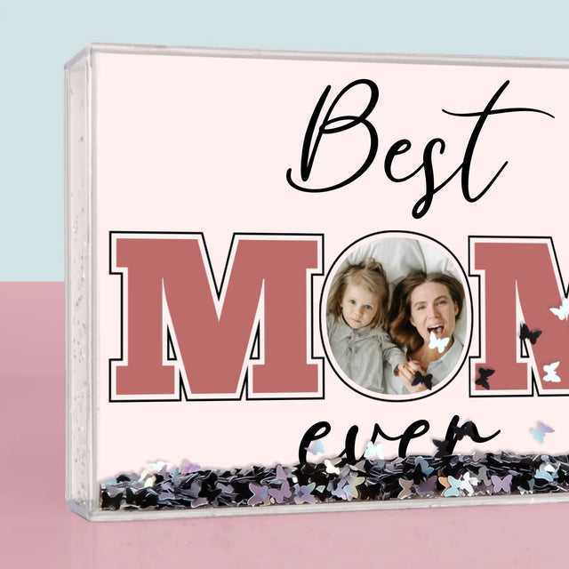 Fotokoláž: Best Mom Ever - Sněžící Fotorámeček