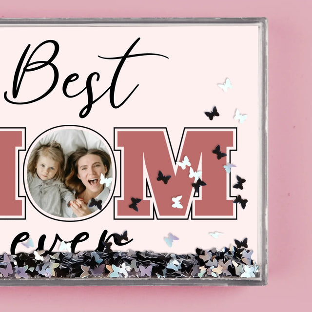 Fotokoláž: Best Mom Ever - Sněžící Fotorámeček