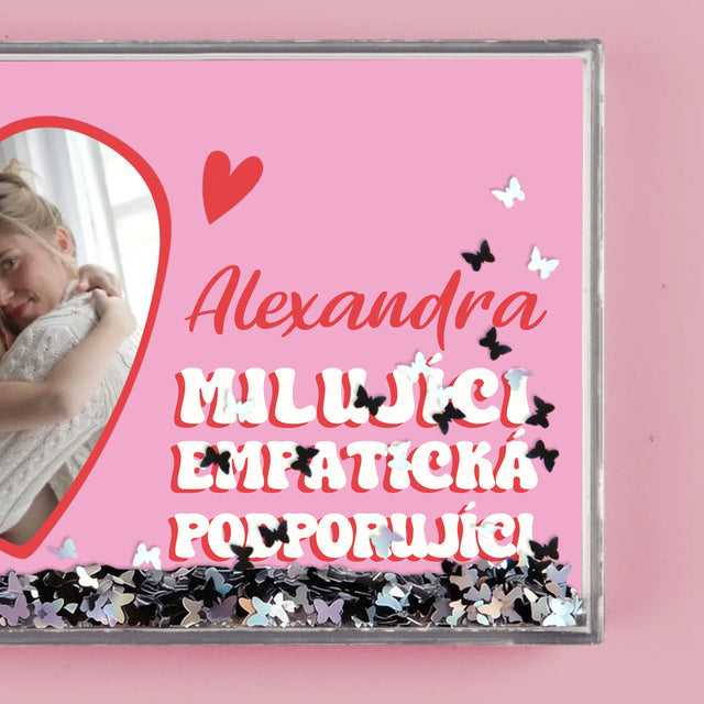 Fotka S Textem: Vlastnosti Maminky - Sněžící Fotorámeček