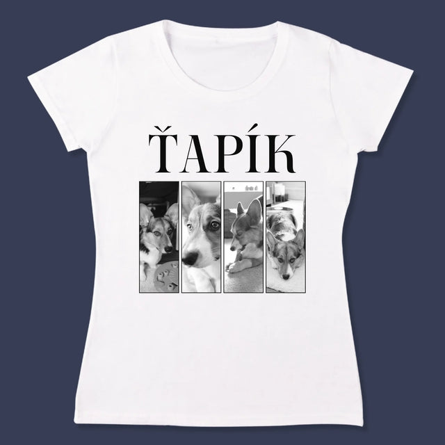 Fotokoláž: Bootleg Klasický S Mazlíčkem - Damské Tričko