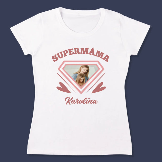 Fotka S Textem: Supermáma - Damské Tričko