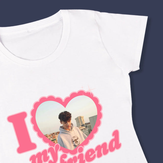 Fotka S Textem: I Love My Boyfriend - Damské Tričko