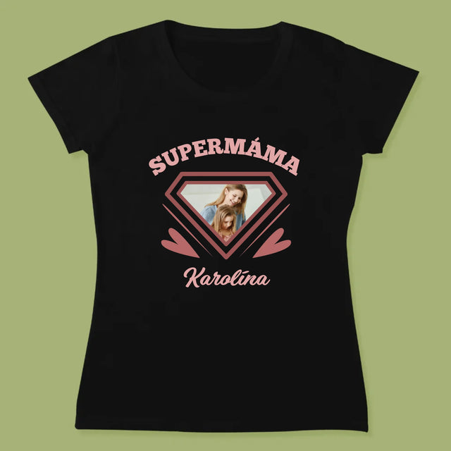 Fotka S Textem: Supermáma - Damské Tričko