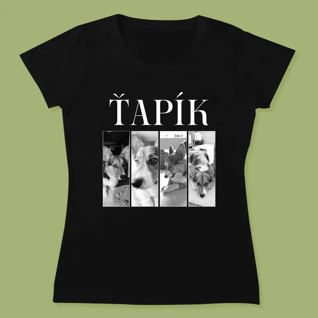 Fotokoláž: Bootleg Klasický S Mazlíčkem - Damské Tričko