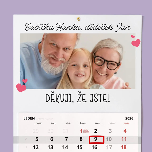 Fotka S Textem: Poděkování Pro Prarodiče - Fotokalendář
