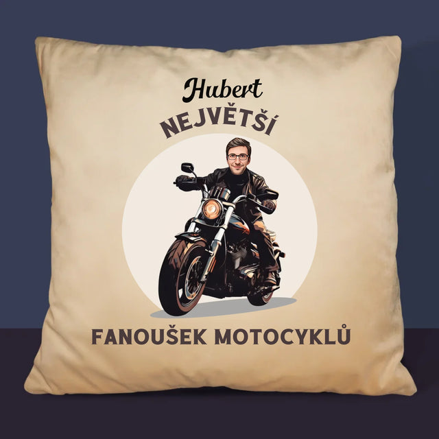 Tvoje Postava: Fanoušek Motocyklů - Polštář