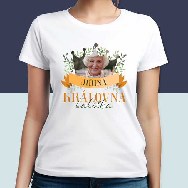 Fotka A Textem: Královna Babička - Damské Tričko