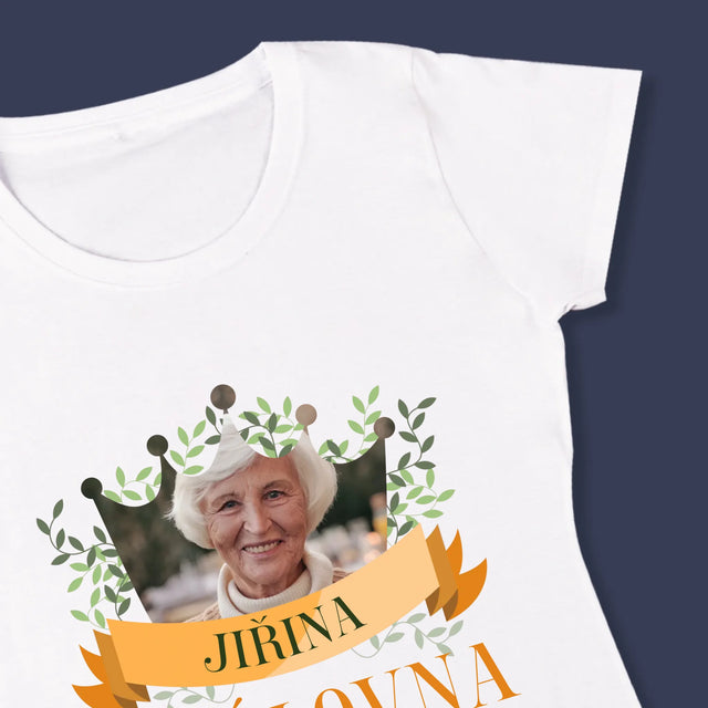 Fotka A Textem: Královna Babička - Damské Tričko