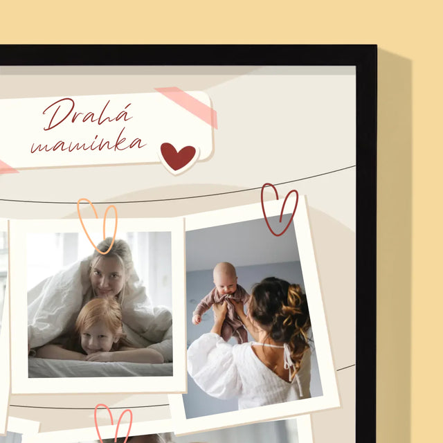 Fotokoláž: Miluji Tě Mami - Tisk V Rámečku