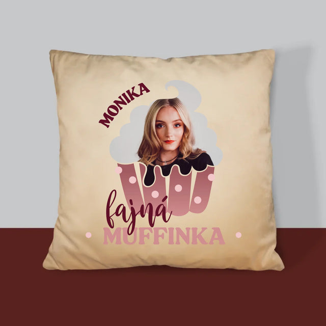 Fotka A Nápis: Fajná Muffinka - Polštář