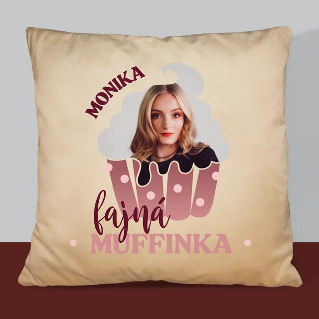 Fotka A Nápis: Fajná Muffinka - Polštář