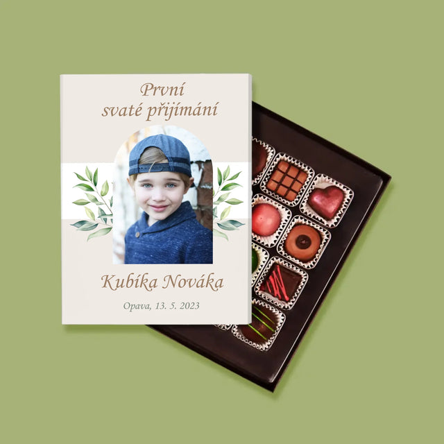 Fotka A Nápis: První Svaté Přijímání Přání - Pralinky