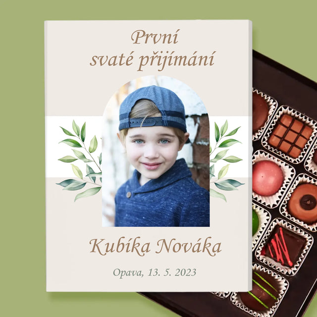 Fotka A Nápis: První Svaté Přijímání Přání - Pralinky