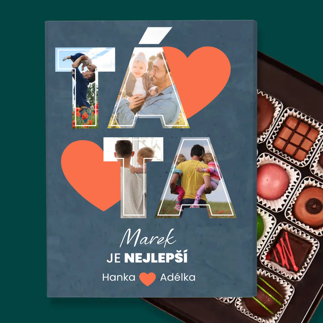 Fotokoláž: Táta Je Nejlepší - Pralinky