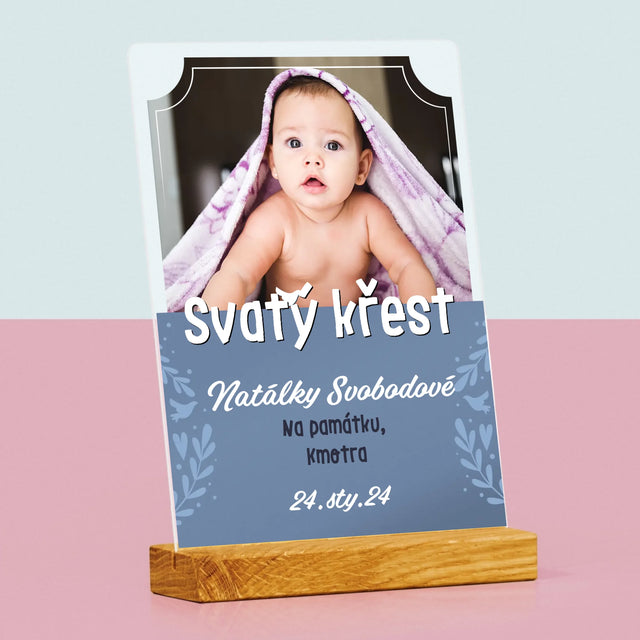 Fotka A Nápis: Svatý Křest - Tisk Na Akrylovém Skle
