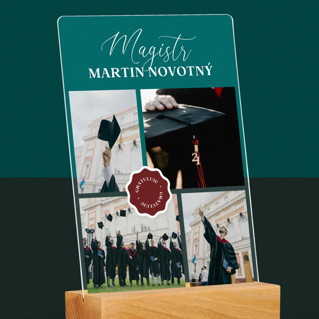 Fotokoláž: Magistr - Tisk Na Akrylovém Skle