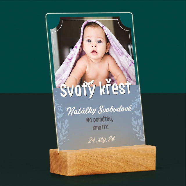 Fotka A Nápis: Svatý Křest - Tisk Na Akrylovém Skle
