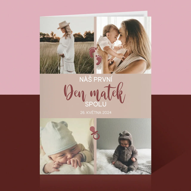 Fotokoláž: Náš První Den Matek - Přání