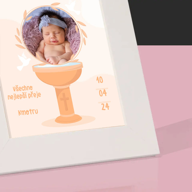 Fotka A Nápis: Na Památku Svatého Křtu - Fotorámeček