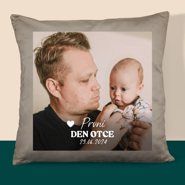 Fotka A Nápis: První Den Otce - Polštář