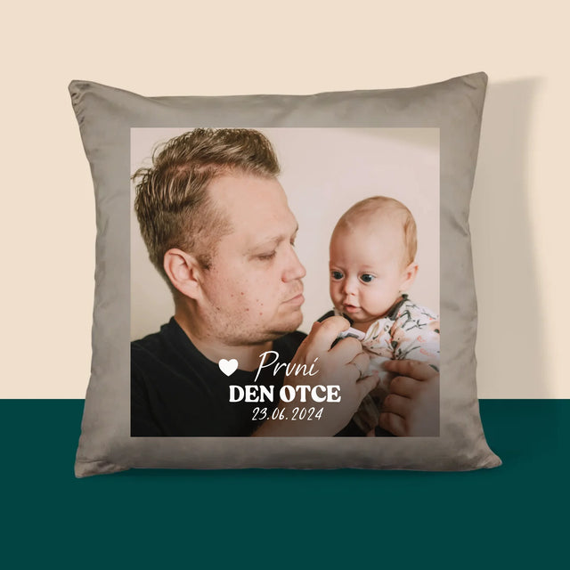 Fotka A Nápis: První Den Otce - Polštář