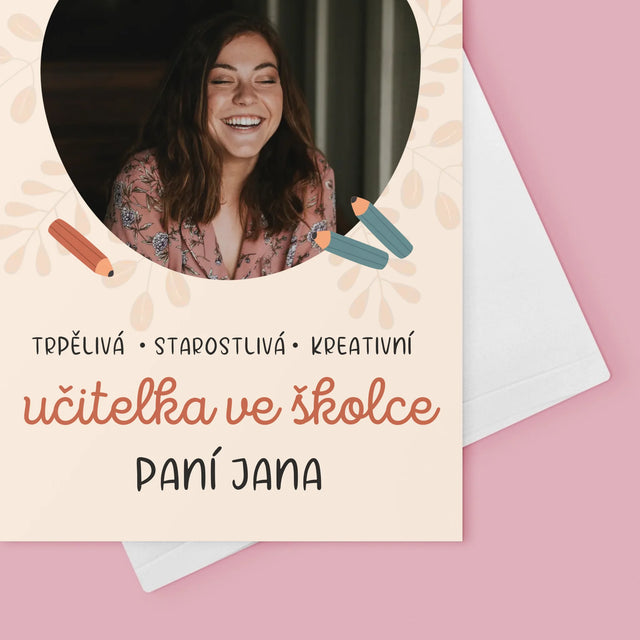 Fotka A Textem: Učitelka Ve Školce - Přání