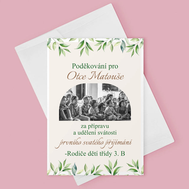 Fotka A Nápis: Poděkování Pro Kněze Přijímání - Přání