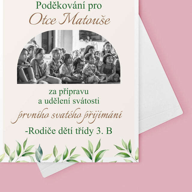 Fotka A Nápis: Poděkování Pro Kněze Přijímání - Přání