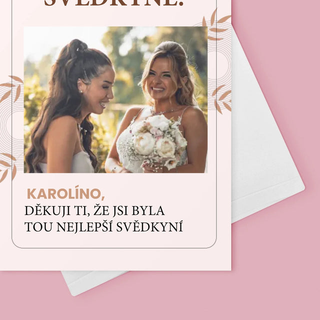 Fotka A Nápis: Vysněná Svědkyně - Přání