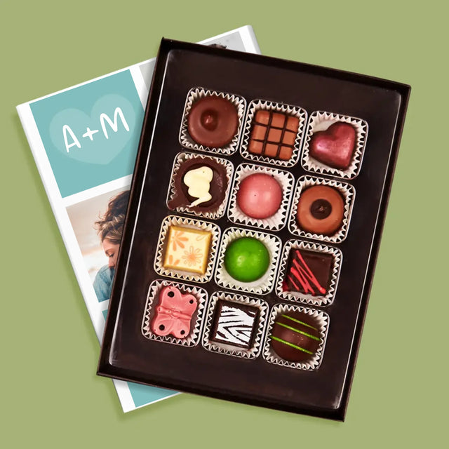 Fotokoláž: Miluji Tě Iniciály - Pralinky