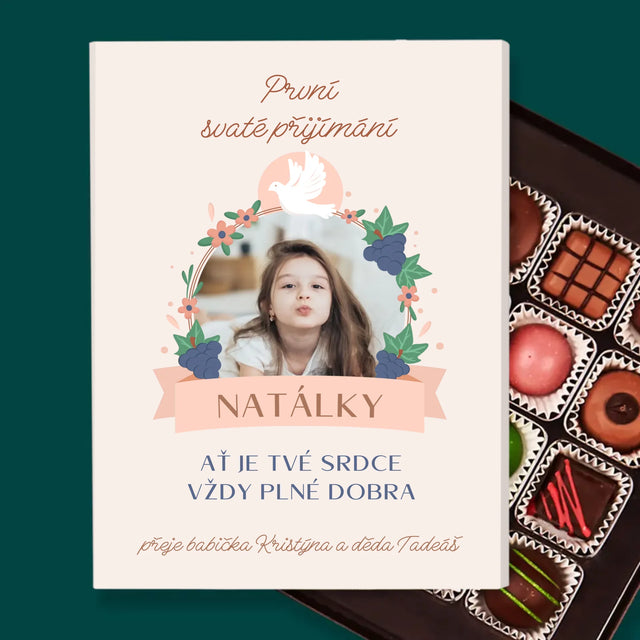 Fotka A Nápis: Dobro V Srdci Přijímání - Pralinky