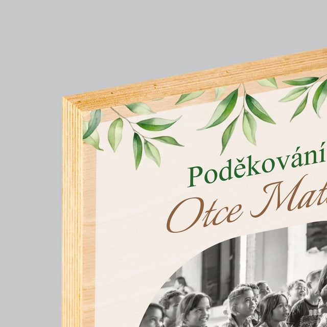 Fotka A Nápis: Poděkování Pro Kněze Přijímání - Tisk Na Dřevo