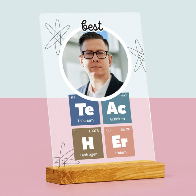 Fotka A Textem: Teacher Prvky - Tisk Na Akrylovém Skle