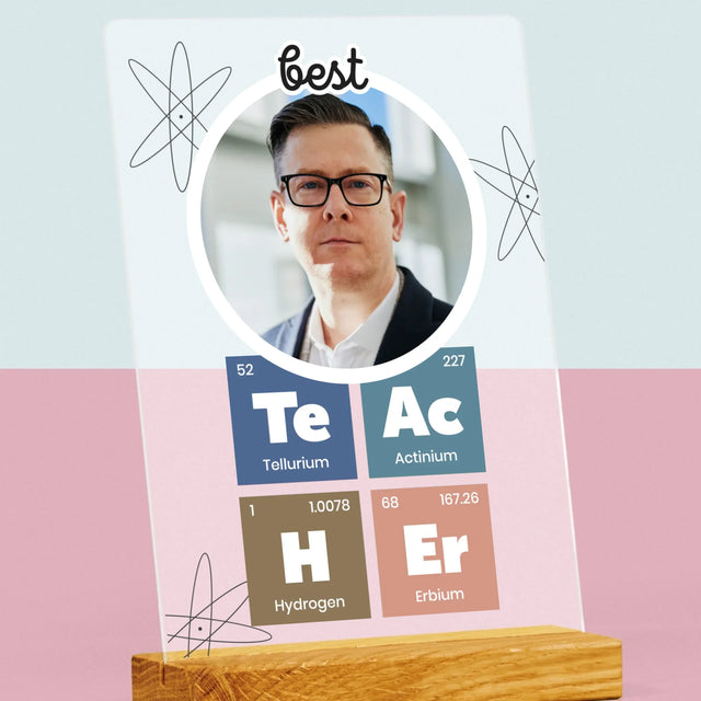 Fotka A Textem: Teacher Prvky - Tisk Na Akrylovém Skle