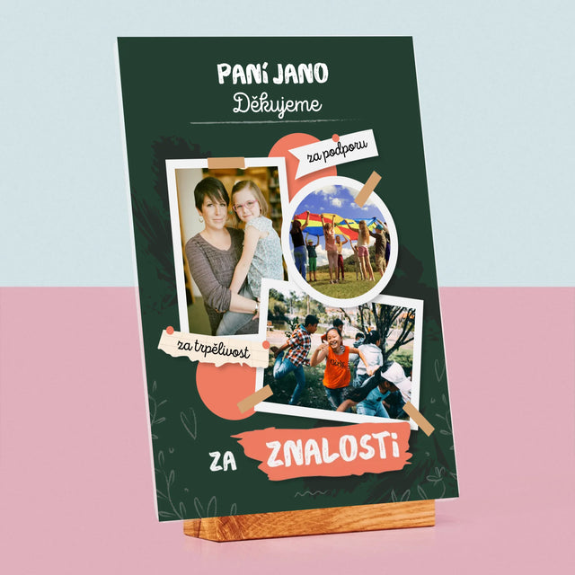 Fotokoláž: Děkujeme Za Znalosti - Tisk Na Akrylovém Skle