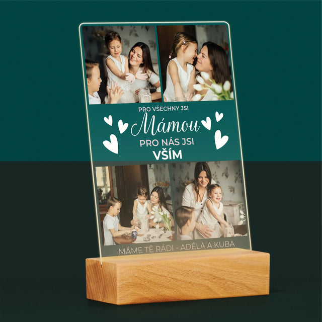 Fotokoláž: Mami, Jsi Vším - Tisk Na Akrylovém Skle