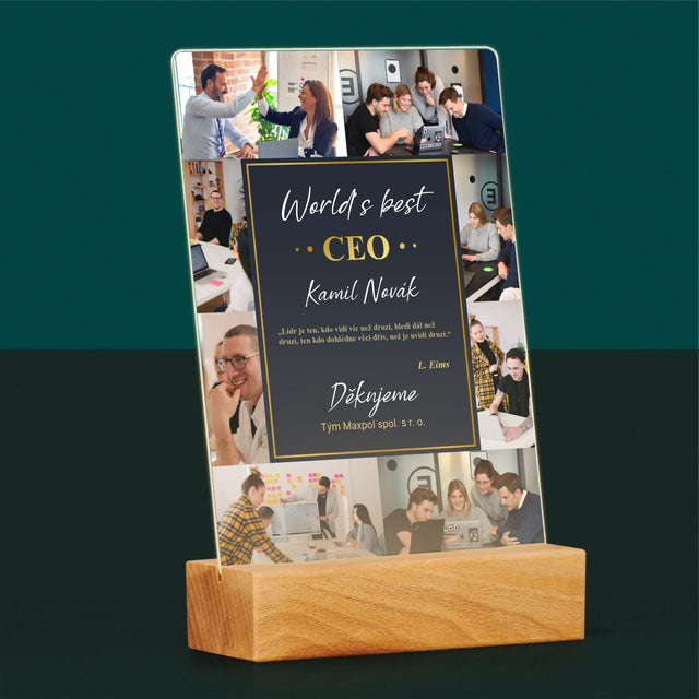 Fotokoláž: World’S Best Ceo - Tisk Na Akrylovém Skle
