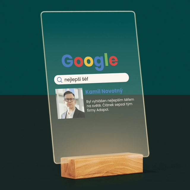 Fotka A Textem: Nejlepší Šéf Výsledek Google - Tisk Na Akrylovém Skle