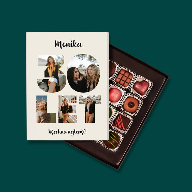 Slovo z fotografií: 18 let - personalizované pralinky | CZ