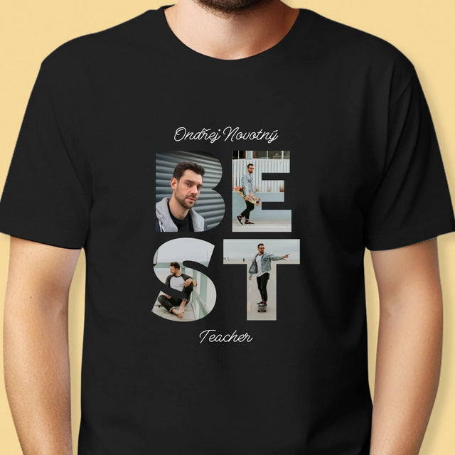 Slovo Z Fotek: Best Teacher - Pánské Tričko