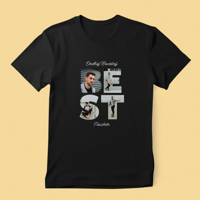 Slovo Z Fotek: Best Teacher - Pánské Tričko