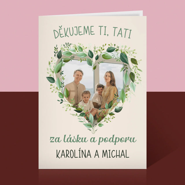 Fotka A Nápis: Děkujeme, Tati - Přání